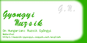 gyongyi muzsik business card