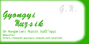 gyongyi muzsik business card